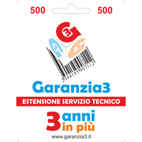 ESTENSIONE GARANZIA +3 ANNI SERVIZIO TECNICO GARANZIA3 MASSIMALE 500 EURO GR3-500