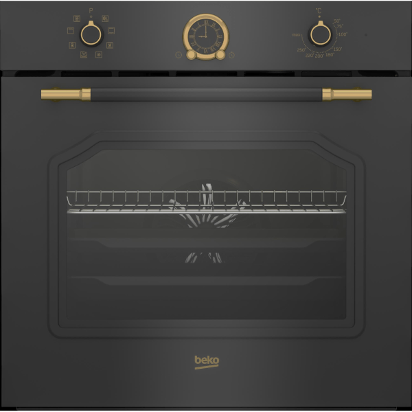 beko RBIM19200AD Forno beyond multifunzione, 8 funzioni, Antracite nero, Rustico, Classe A, 71 litri, AeroPerfect®
