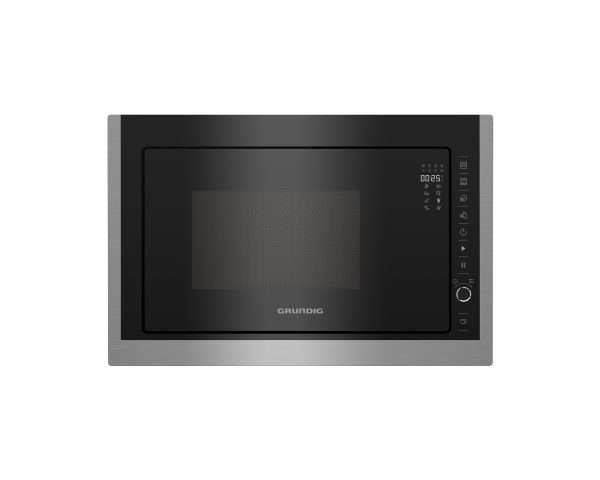 Grundig GMI11311X – Microonde da Incasso 25 L, 900 W, Grill, 8 Programmi
