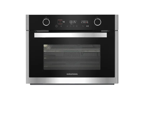 Grundig GEKW19400B – Forno Multifunzione Combinato da Incasso 48 L con Microonde, 16 Funzioni, Classe A